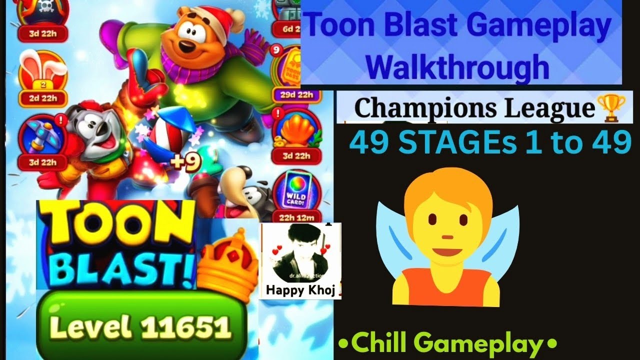 Toon blast level 11651 👉49 Stages 1- 49 😯 Toon blast champions league🏆 BooM bOOm Gameplay 🤛