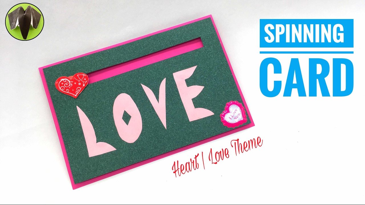 HEART ❣ SPINNING CARD - Valentine theme - DIY | Tutorial by Paper Folds