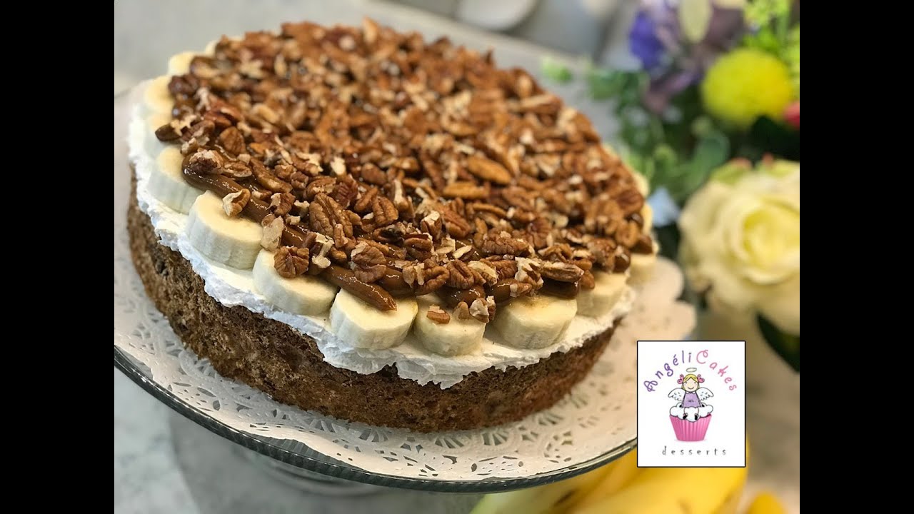 MOSTACHON DE PLATANO, DULCE DE LECHE Y NUEZ MUY GOURMET / ANGELICAKES DESSERTS