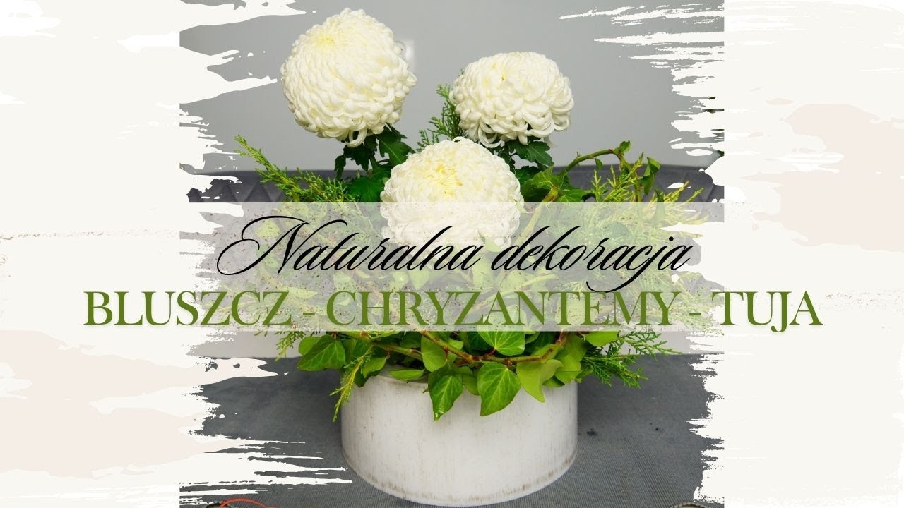 NATURALNA PROSTA DEKORACJA Z CZRYZANTEMĄ // DZIEŃ WSZYSTKICH ŚWIĘTYCH