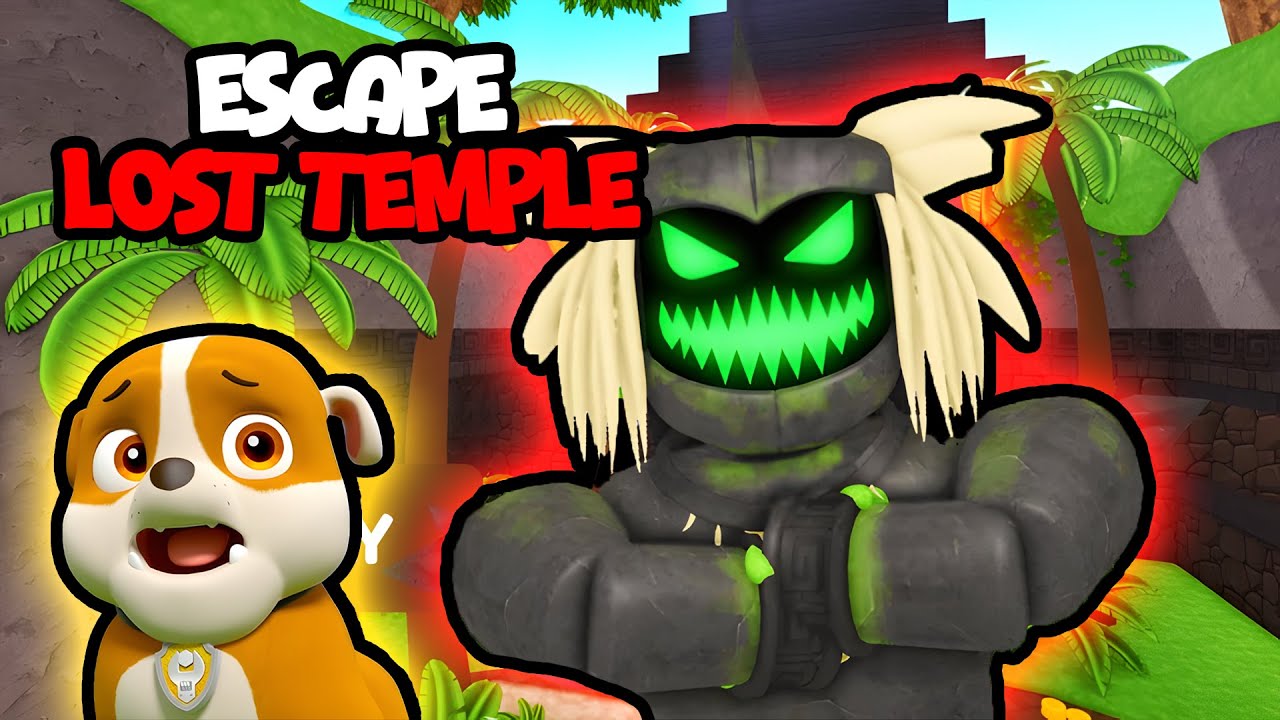 EPIC LOST TEMPLE ESCAPE! (OBBY) | Roblox Funny Momnets | Rubble’s Escape in Roblox #roblox  #obby