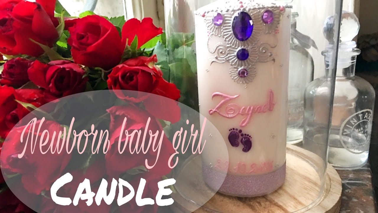 Newborn baby candle..Bougie pour bébé