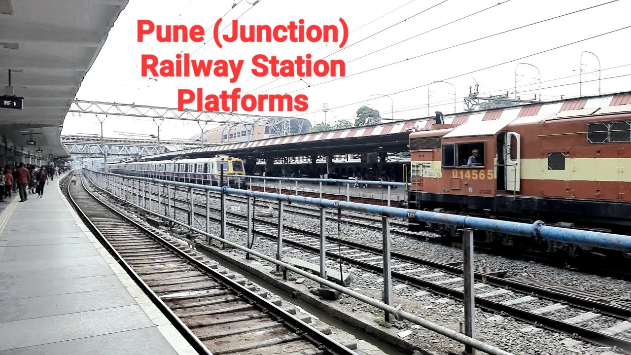 Platforms Of The Pune (Junction) Railway Station, Pune, India.