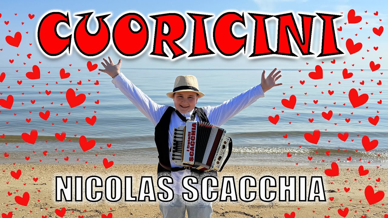 CUORICINI (tormentone 2025) il piccolo NICOLAS SCACCHIA e il suo organetto. Coma Cose - Sanremo 2025