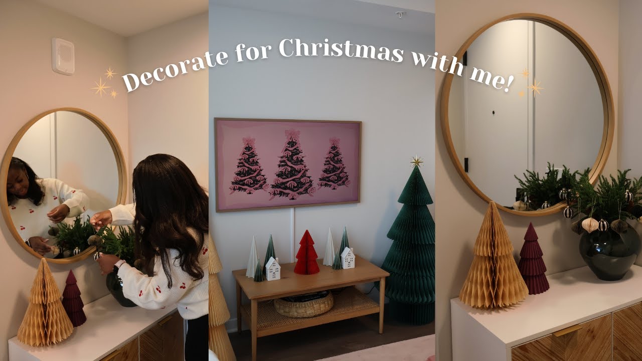 DECORATING MY APARTMENT FOR CHRISTMAS | FESTIVE HOLIDAY MAKEOVER 🎄