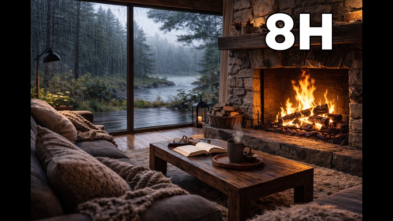 Frozen Arctic Refuge ❄️ 8 Hours Immersive Winter Storm Sounds & Cozy Cabin Interior (No Music)