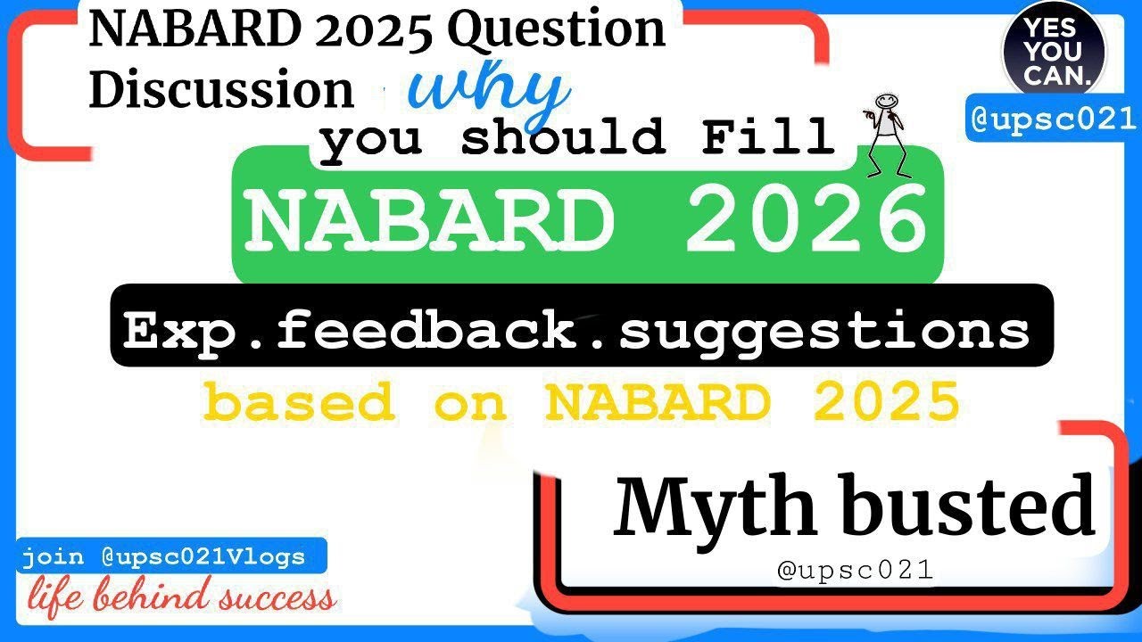 #ExamFeedback021 YOU MUST FILL NABARD 2026  . MY NABARD Exam 2025  FEEDBACK |   Myth Busting 
