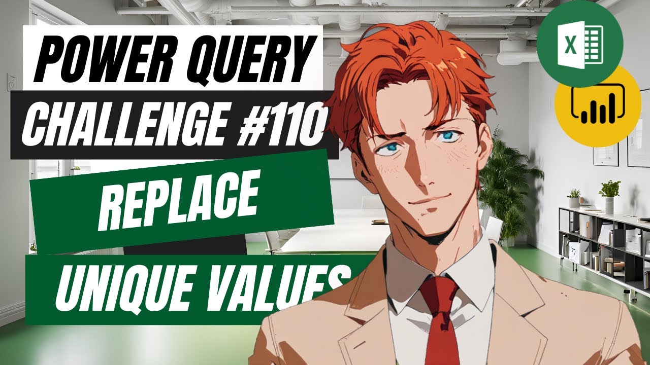 Replace Unique Values - Power Query Challenge 110