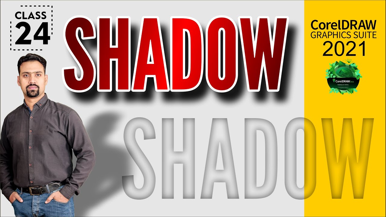 Drop Shadow Tool & Inner Shadow in Coreldraw 2021 | Class # 24 | Urdu / Hindi