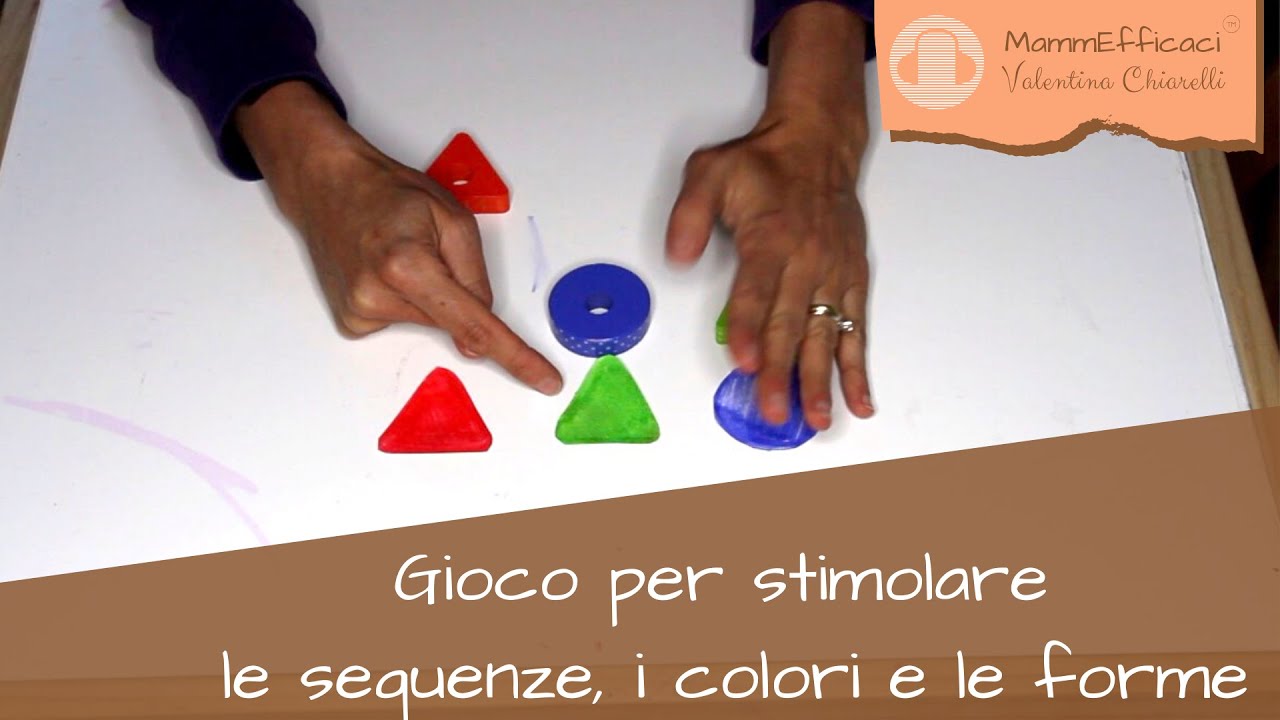 Gioco per stimolare le sequenze, i colori e le forme