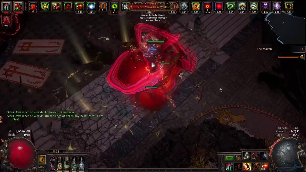 POE [3.13] Insane slayer Doppelg&auml;nger flicker strike. 80M damage against sirus. Price under 30ex.