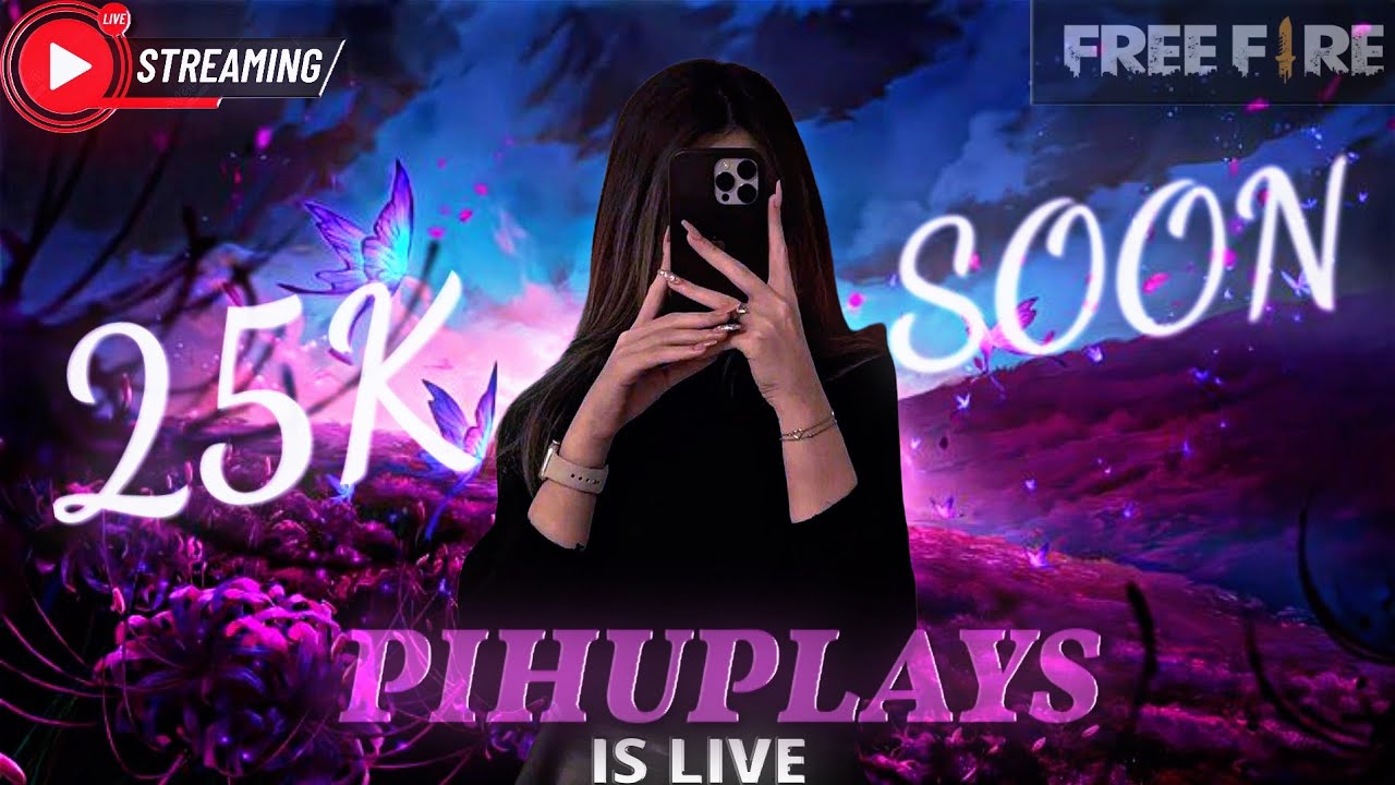 🔴PihuPlays live now || Giveaway Customs + Reactions  || Freefire Max #fflive #customs #PihuPlays448