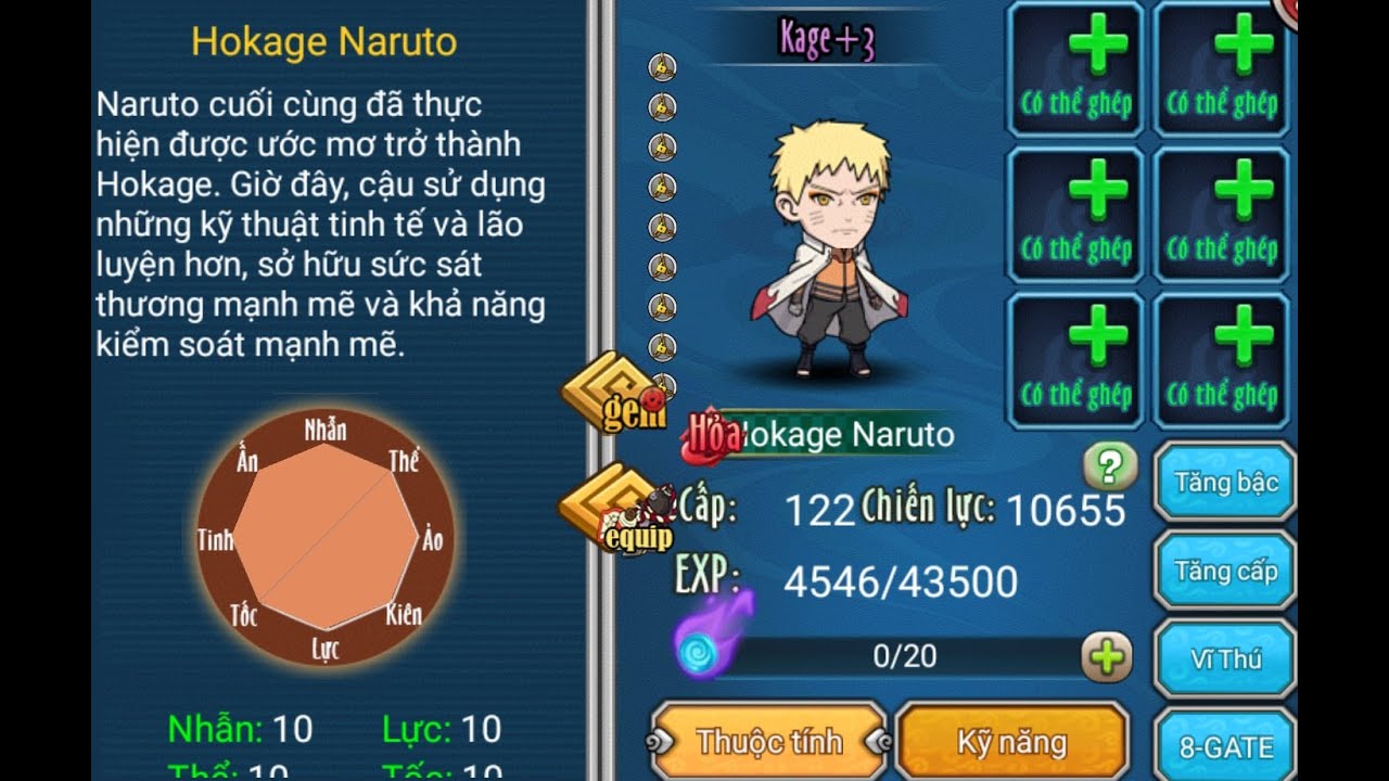 [Ninja Rebirth] Tiêu điểm tướng #89: Hokage Naruto (chưa thức tỉnh)