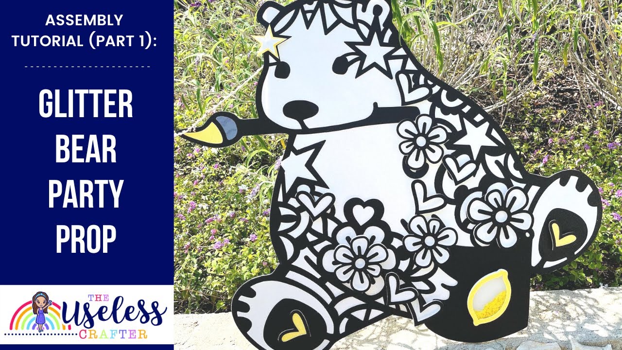 Off The Mat Bear | Assembly Tutorial | Bearly Arts Glitter Bears | The Useless Crafter - PART 1