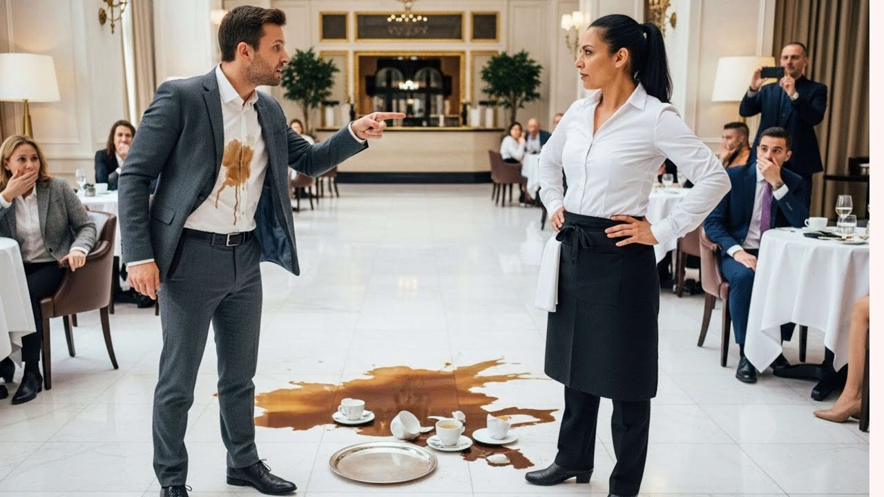 Arrogant CEO Humiliates a Waitress Over Spilled Coffee — He Had No Idea Who She Really Was