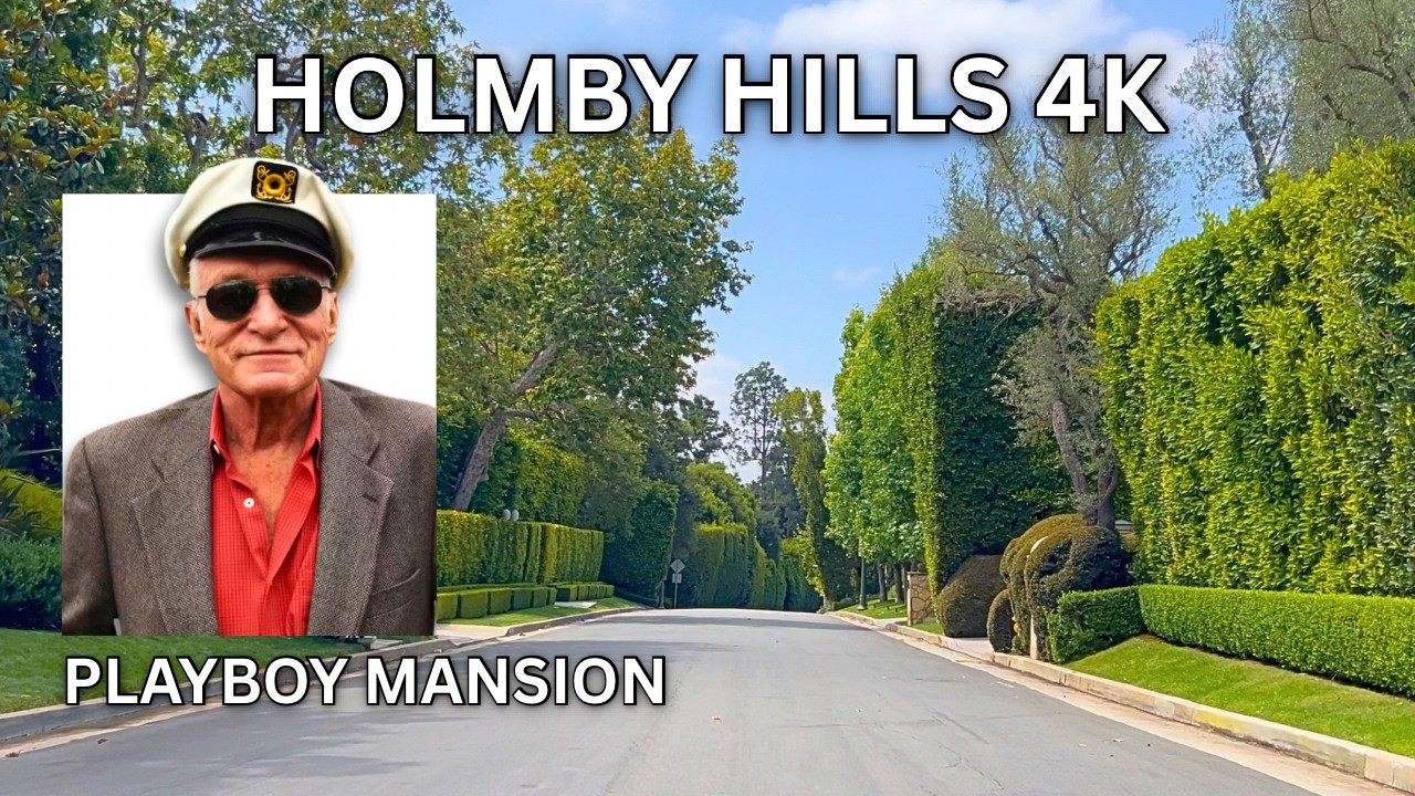 Driving the SECRET Streets of HOLMBY HILLS, Los Angeles USA (4K 60fps)