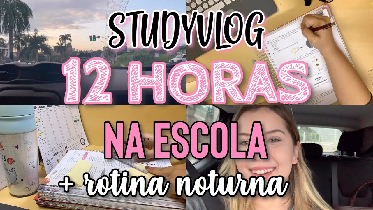 Studyvlog 09✏️📚 12h na escola! |Bela’s Studies💜