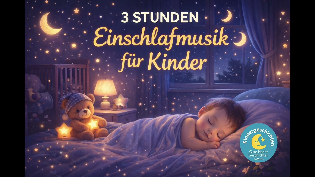 3 Stunden Einschlafmusik für Kinder – Sanfte Schlafmusik für Babys & Kleinkinder