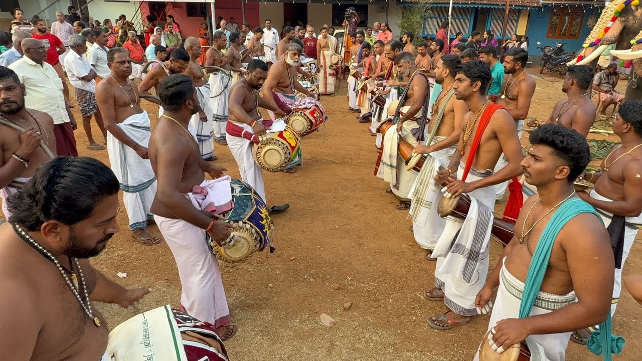 കരുമനിശ്ശേരി ഗ്രാമ രഥോത്സവ പഞ്ചാവാദ്യം :- പതികാലം മദ്ദള താളവട്ടം & തീര് - വെന്നിമല അനുവും സംഘവും.