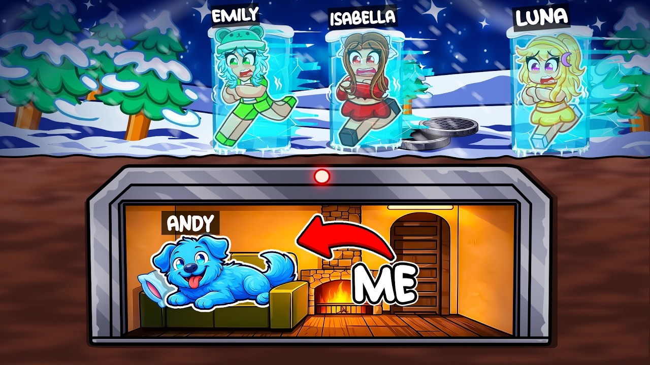 I Became A DOG In Roblox SURVIVE THE COLD...!