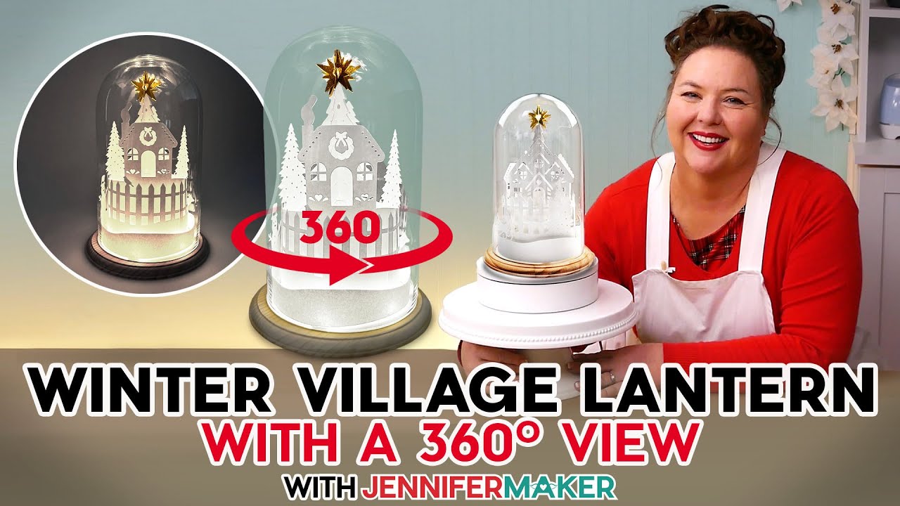 DIY Domed Winter Paper Village Lantern | Vintage Vibes With Modern Methods!