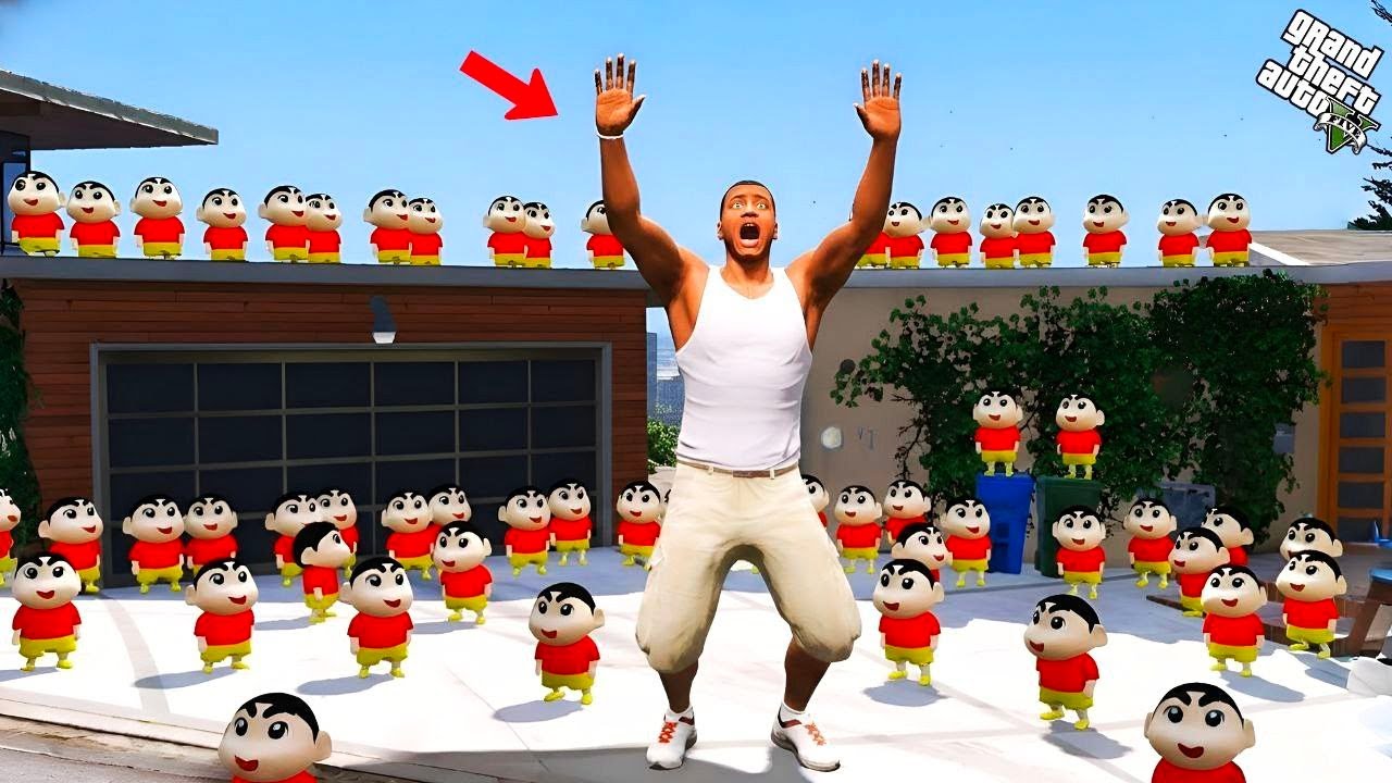 GTA 5: Shinchan Accidentally Creates MULTIPLE Shinchan! Franklin Trying to Find REAL Shinchan
