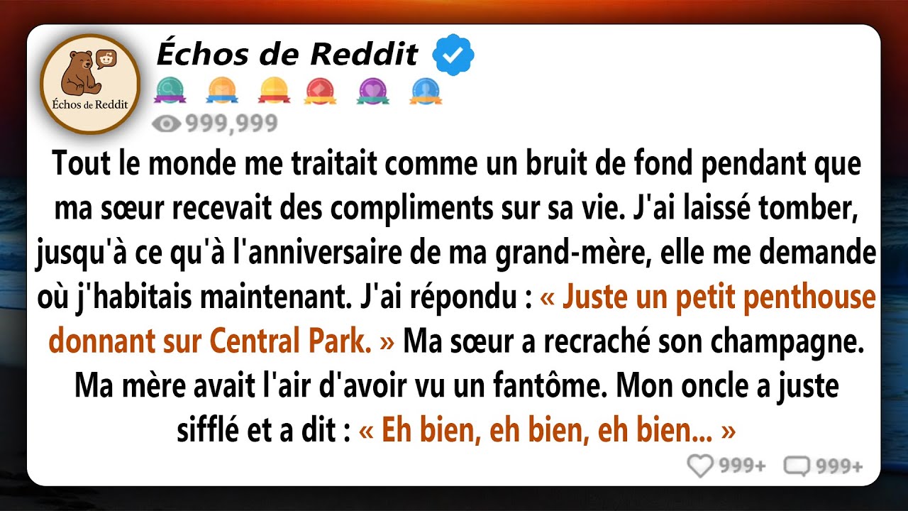 Ma sœur est toujours complimentée pour tout ce qu'elle fait, alors que toute ma famille m'ignore...