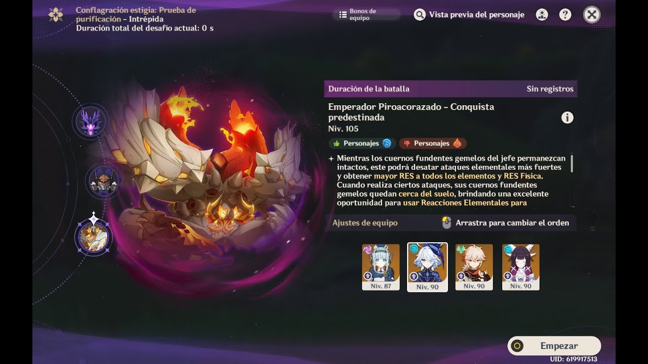 Conflagración estigia 6.3 │ Nivel 5 │ Emperador Piroacorazado (Colombina C0 + Ineffa C0)
