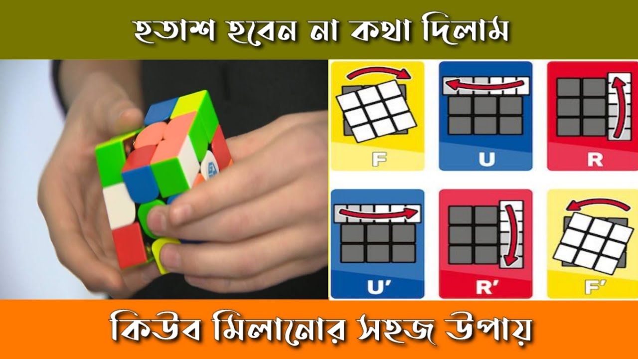 রুবিক্স কিউব মিলানোর সহজ উপায় | HOW TO SOLVE RUBIK'S CUBE EASILY | হাবলুদের পাঠশালা ||
