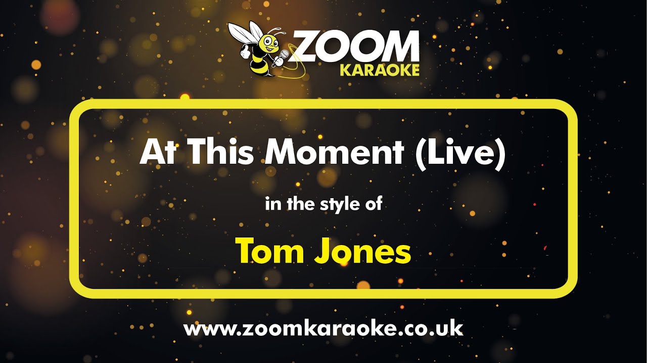 Tom Jones - At This Moment - Karaoke Version from Zoom Karaoke