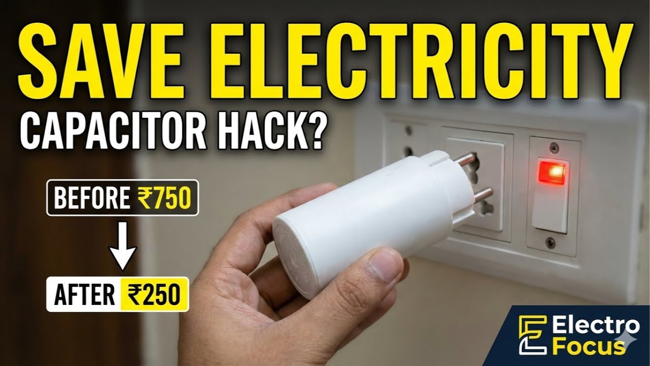 How to Save Electricity Bill using Capacitor? | DIY Power Saver at Home
