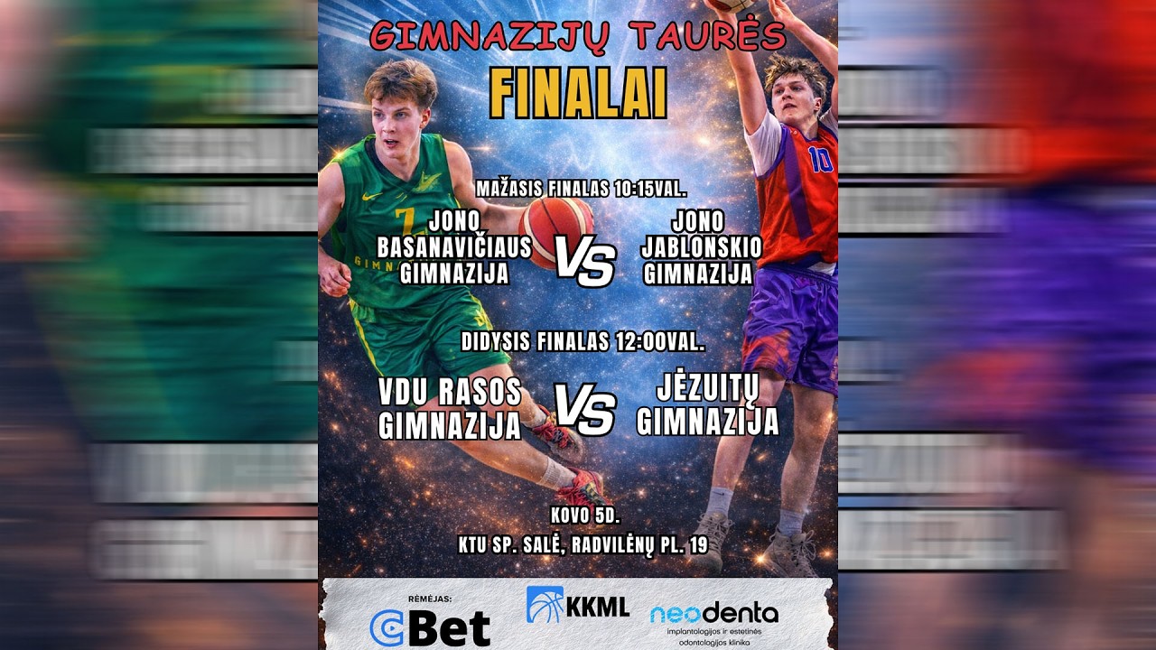 Gimnazijų taurė (dėl 3 vietos): Jono Basanavičiaus gimnazija - Jono Jablonskio gimnazija „Jabla“
