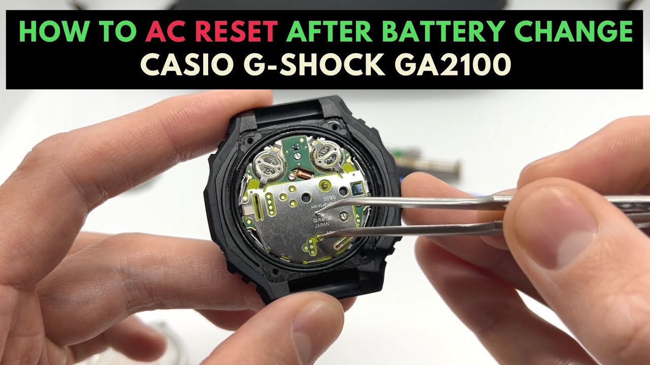 Как сбросить настройки переменного тока после замены батареи на Casio G Shock GA 2100 и выравнива...