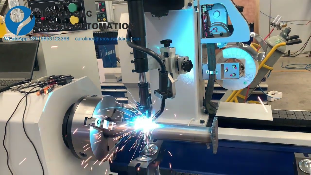 CNC hydraulic cylinder oil port automatic welding machine