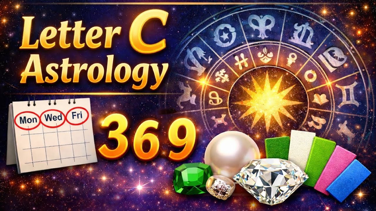 Letter C Astrology Telugu | C Name Lucky Days, Numbers, Colours, Stones | C Letter Horoscope