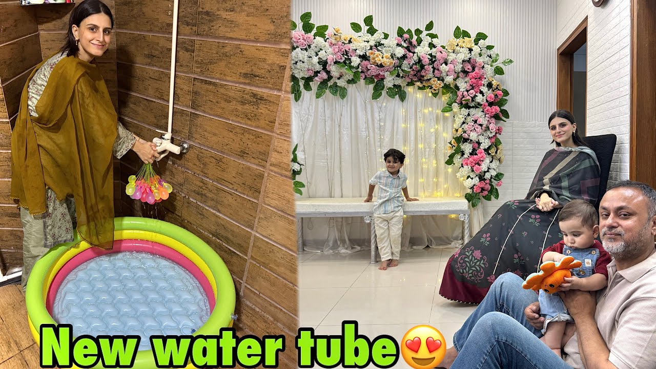 New water tube mai basil & Kamil me boht enjoy kiya😍 | ghar Kia howa tha?😳