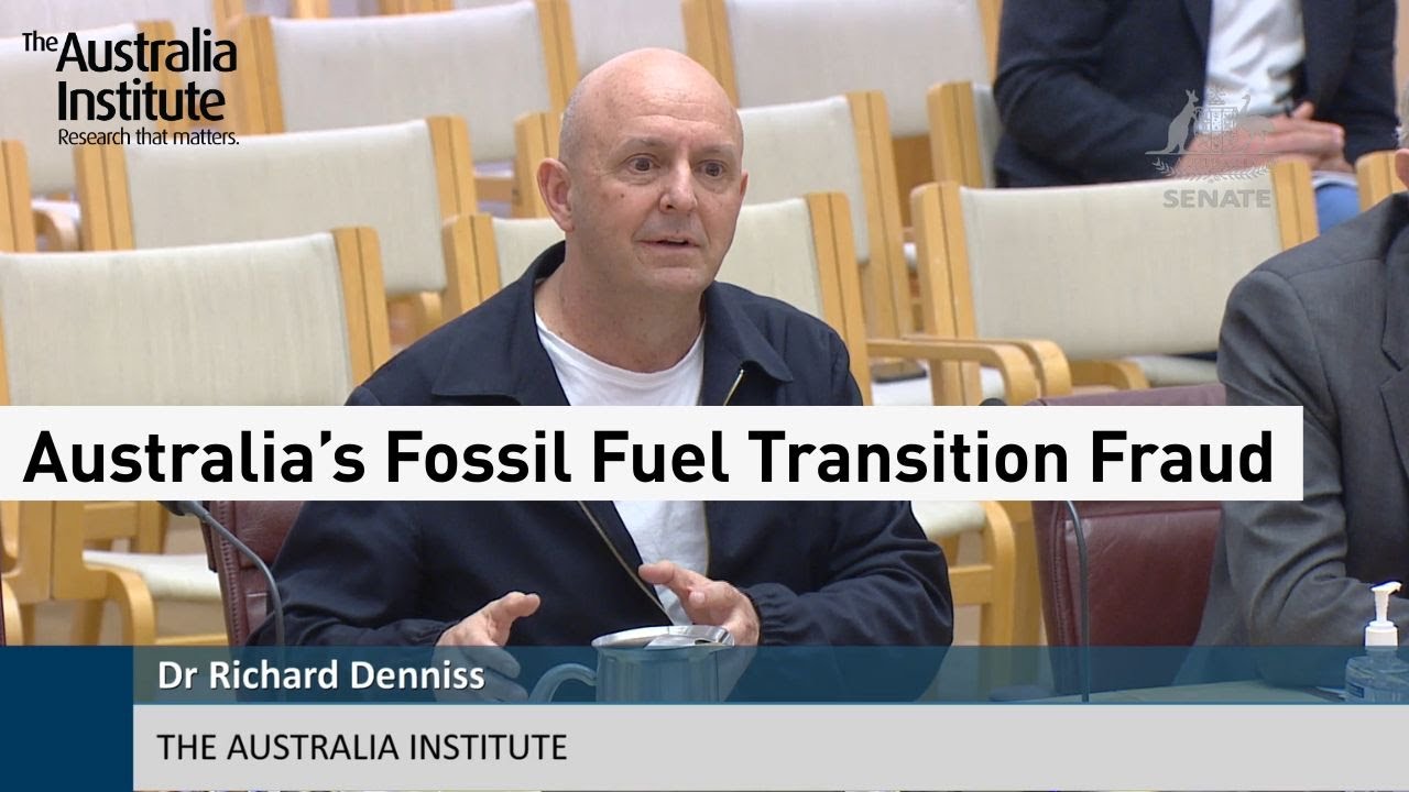 Australia isn't trying to get off fossil fuels | Richard Denniss at the Senate Environment Committee