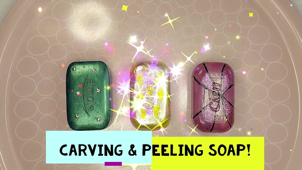 ASMR Soap,soap peeling, soap carving,crunchy soap!!! So satisfying!!!