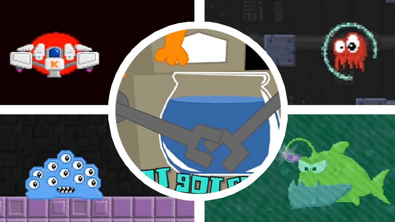 Robot Wants Kitty, Puppy, Fishy and Ice Cream - Flash Game - All bosses