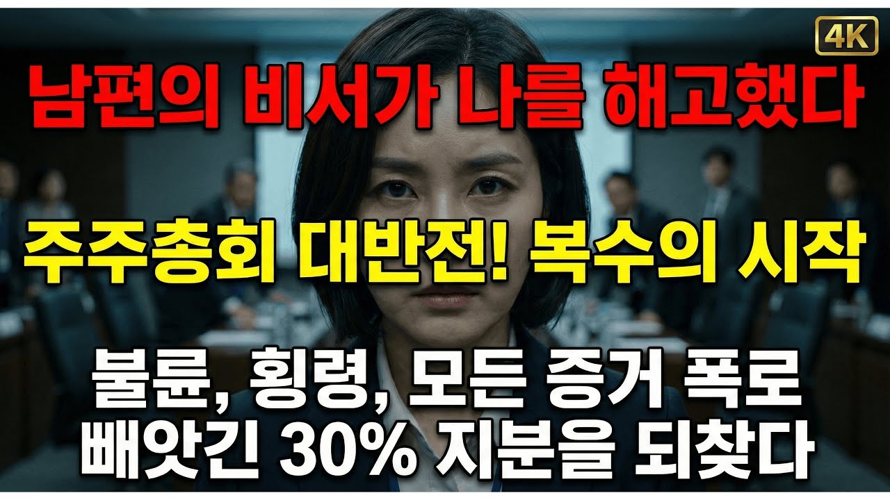 남편과 비서가 저를 해고했습니다. 하지만 주주총회 날 그들의 얼굴은 흙빛이 되었죠.
