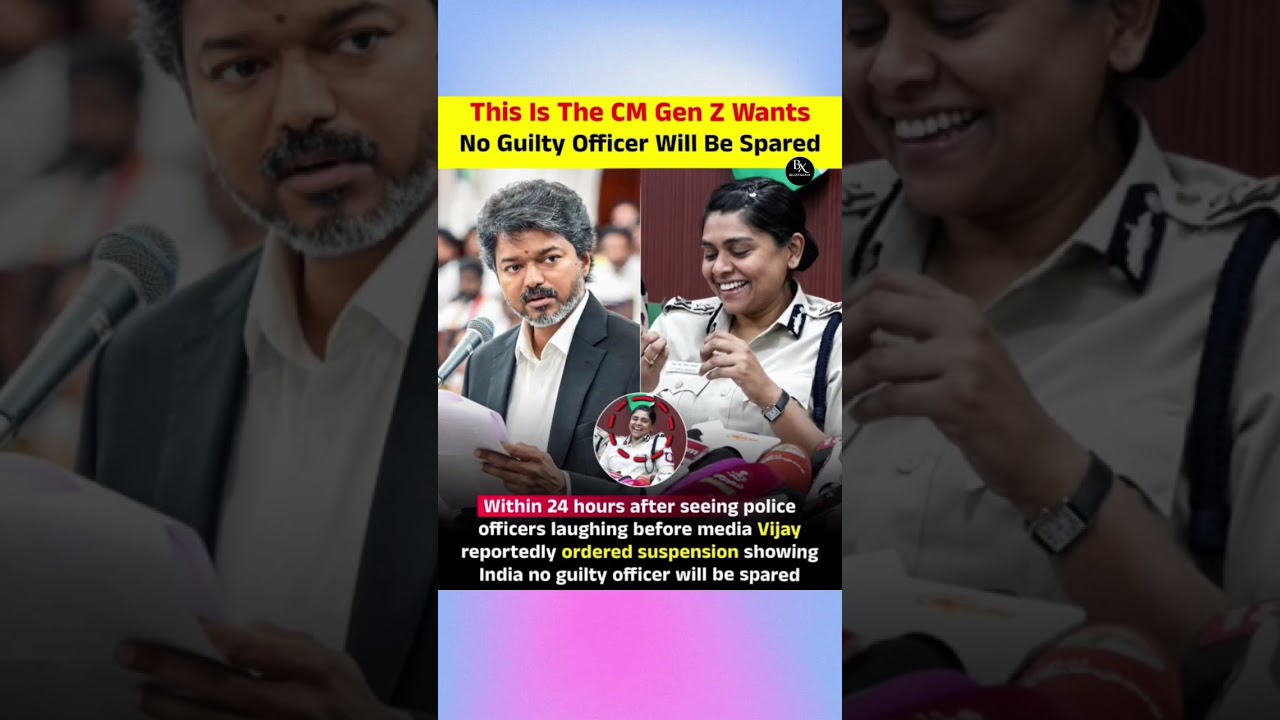 CM Vijay's Bold Move! 3 IPS Officers Suspended ⚖️ #Shorts#thalapathyvijay