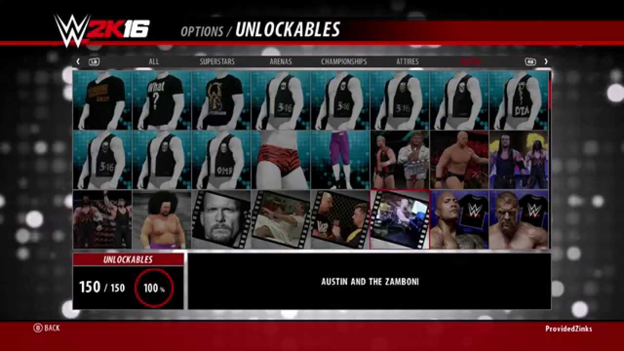 WWE 2K16 | All Unlockables