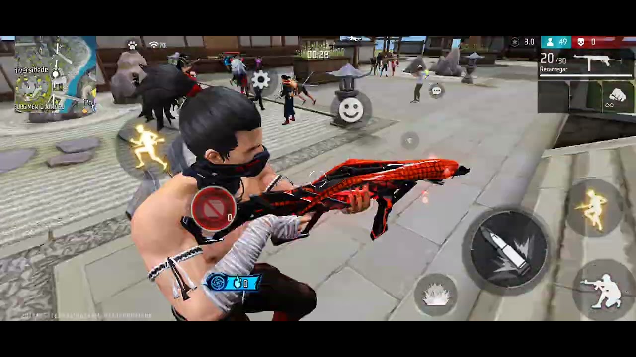Jogando BR free fire 