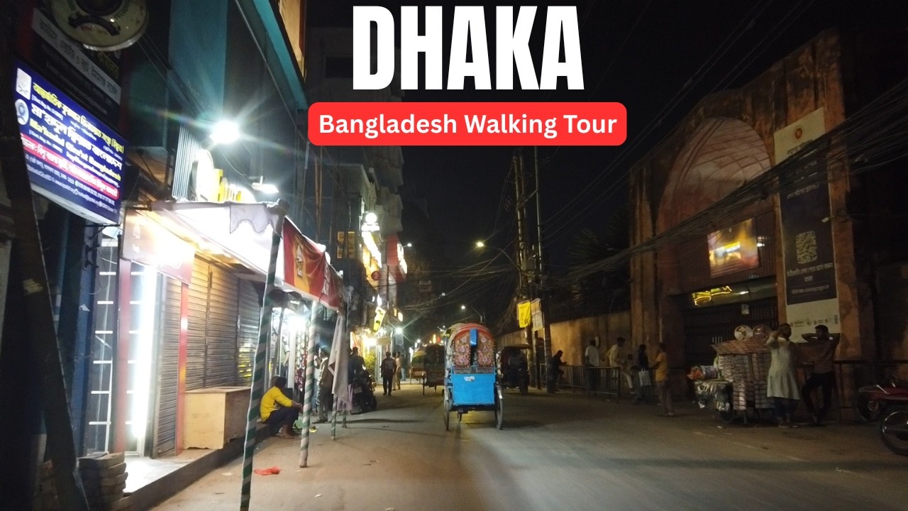 Dhaka Lalbagh Walking At Night With Little Jam.Banngladesh Walking Tour 4k