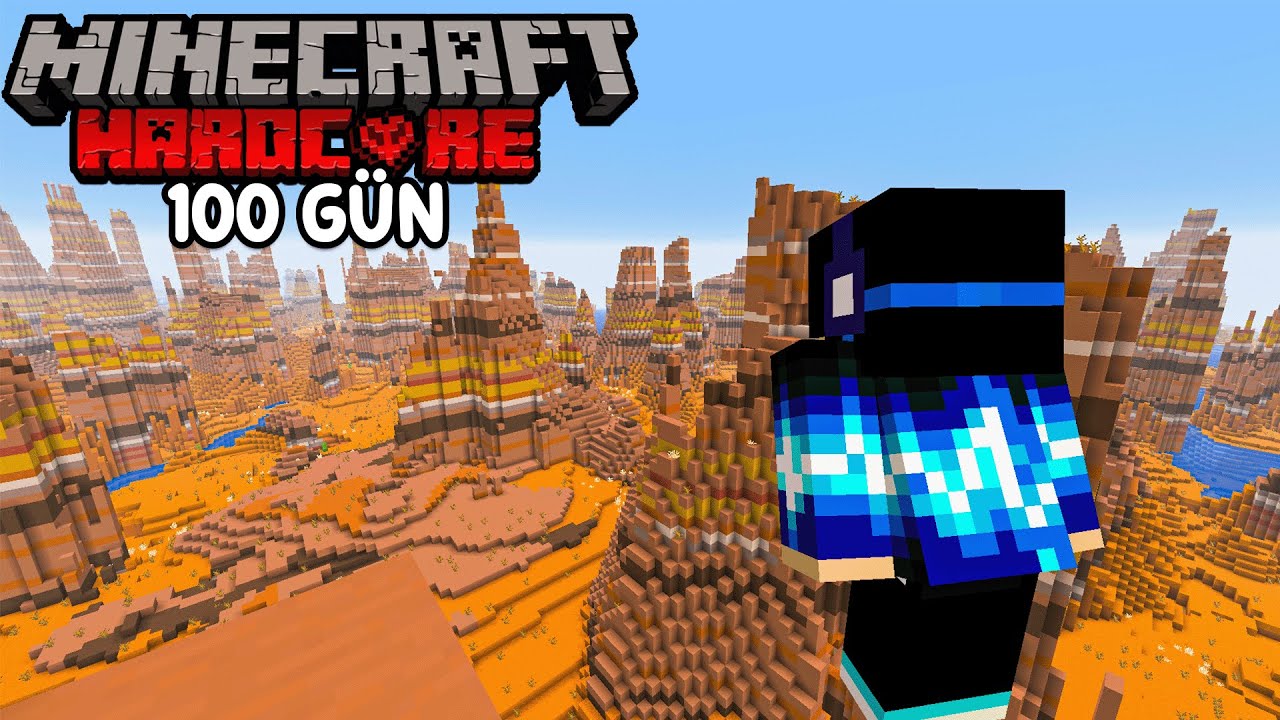 Minecraft Hardcore'un EN KÖTÜ Biyomunda 100 Gün Hayatta Kaldım!