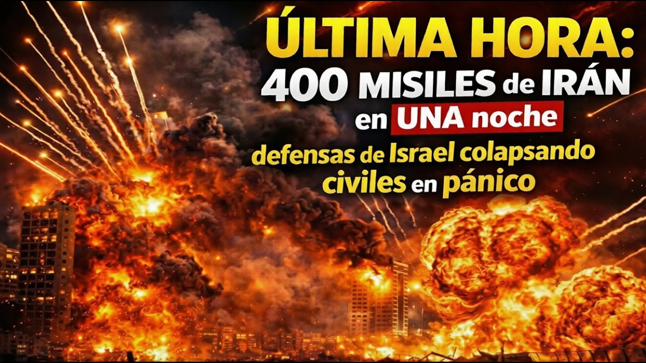 &Uacute;LTIMA HORA: 400 misiles de Ir&aacute;n en UNA noche &mdash; defensas de Israel colapsando, civiles en p&aacute;nico