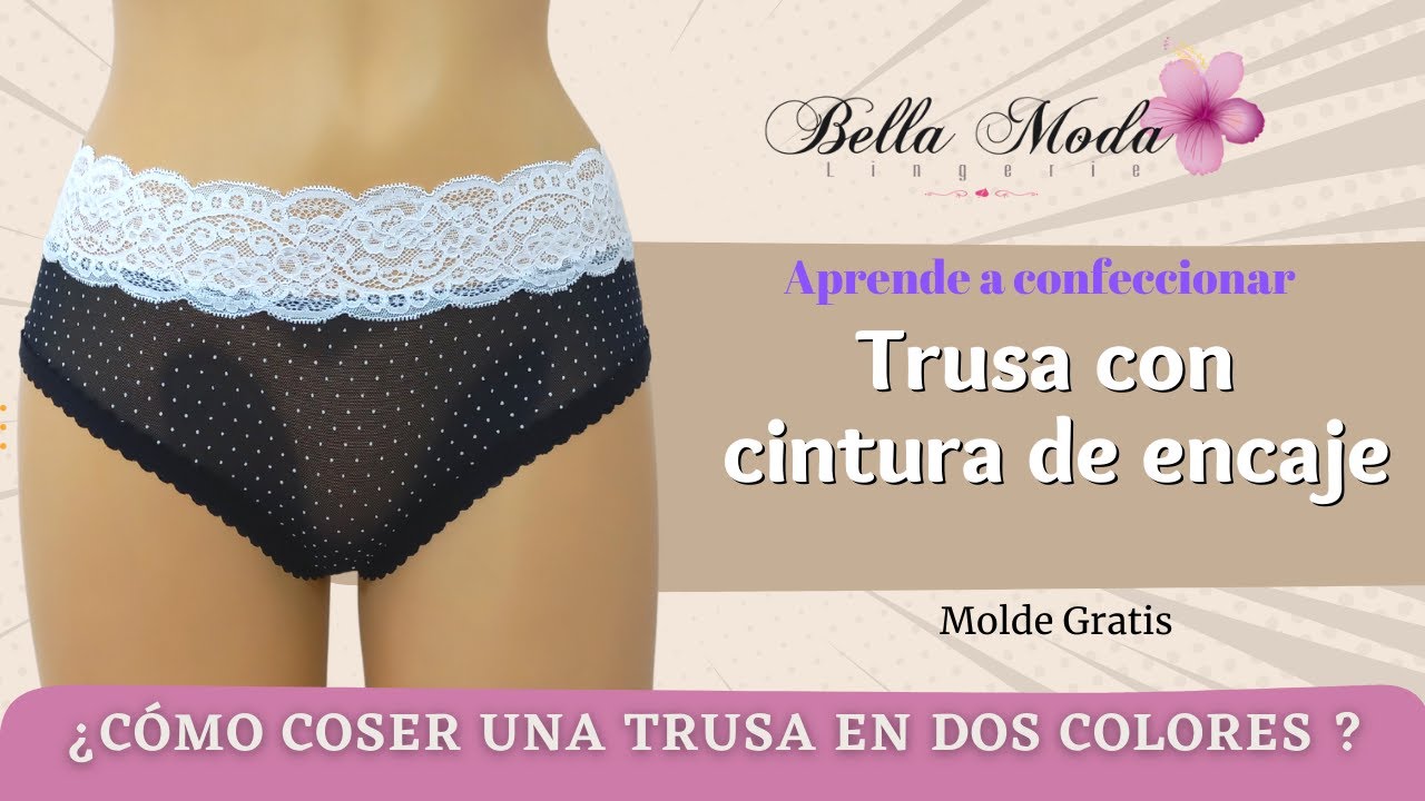 ¿CÓMO COSER UNA TRUSA CON DOS COLORES DIFERENTES? DIY - MOLDE GRATIS