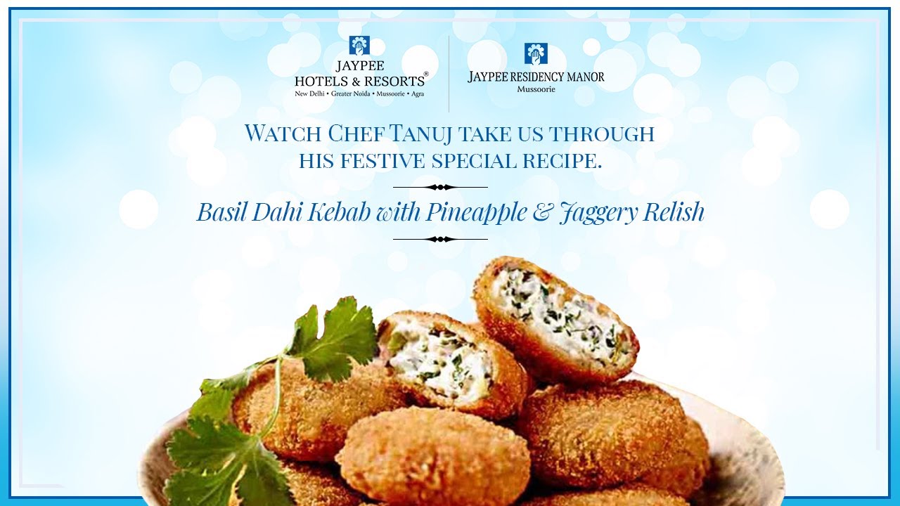 Basil Dahi Kebab with Pineapple & Jaggery Relish