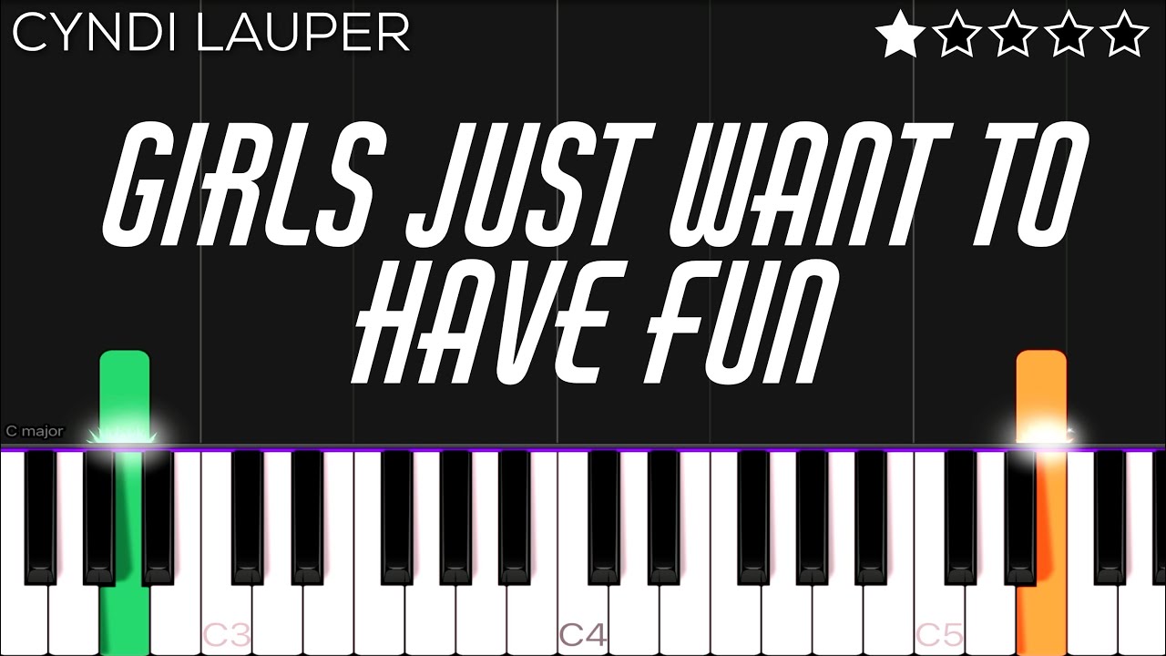 Cyndi Lauper - Girls Just Want To Have Fun | EASY Piano Tutorial