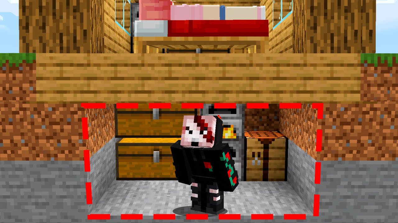 Pasé 24 Horas Debajo de la Casa de Mi Amiga en Minecraft